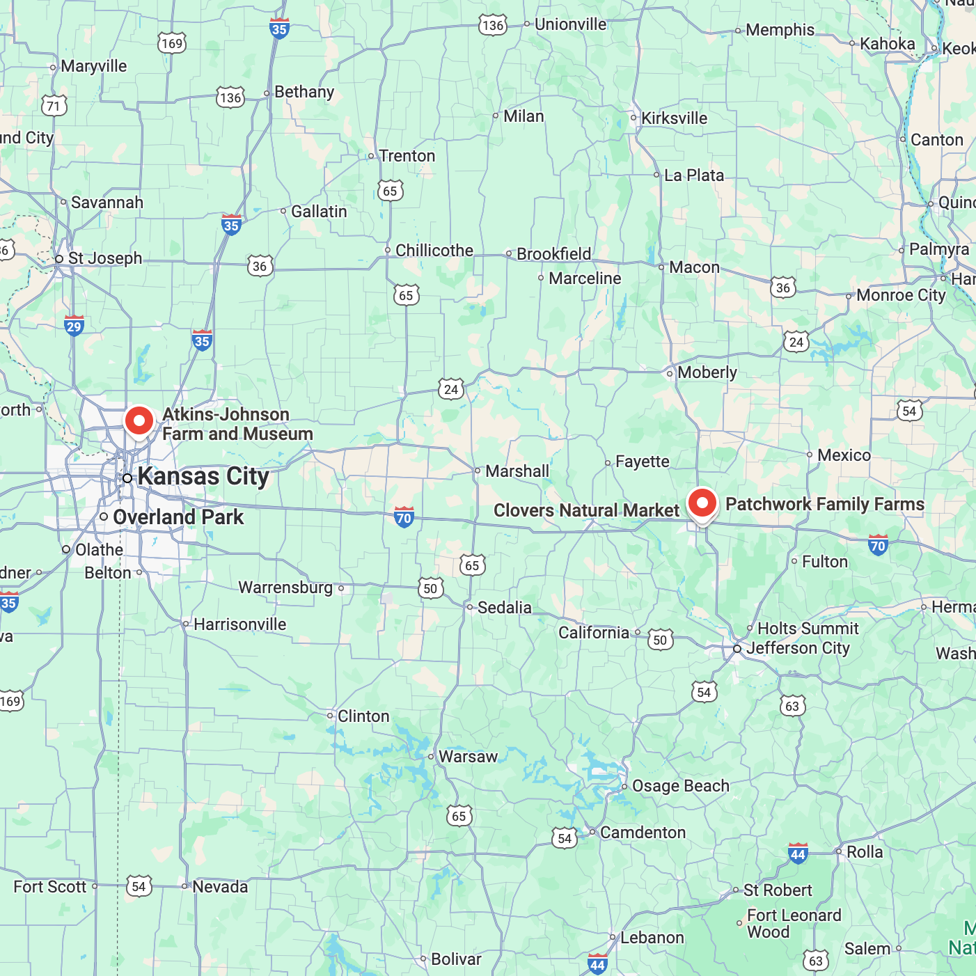 Map of retailers